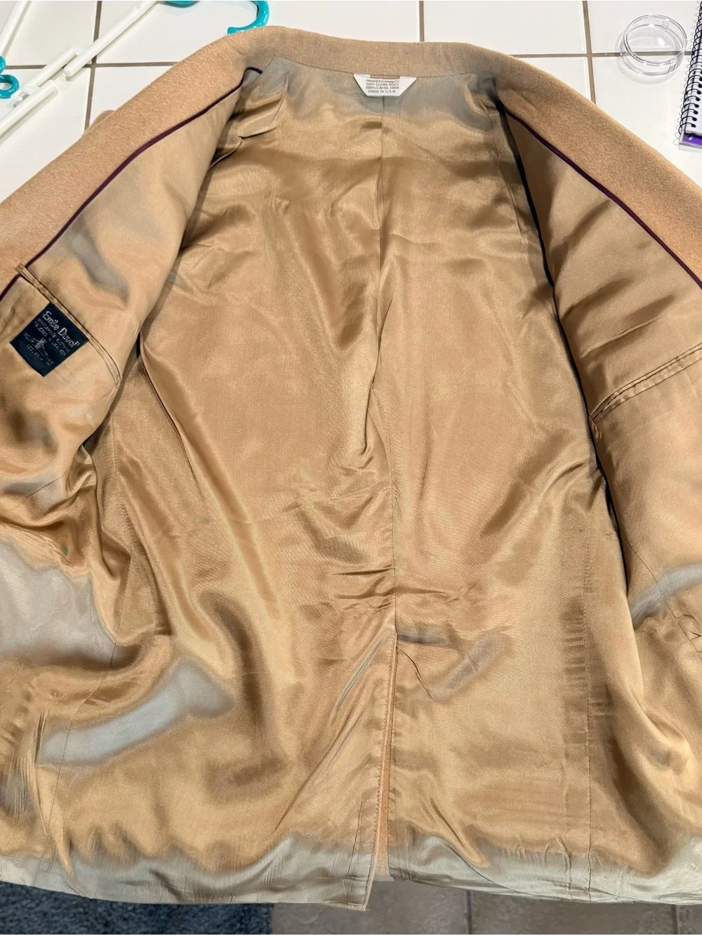 Classic 100% Camel Hair Single-Breast Blazer